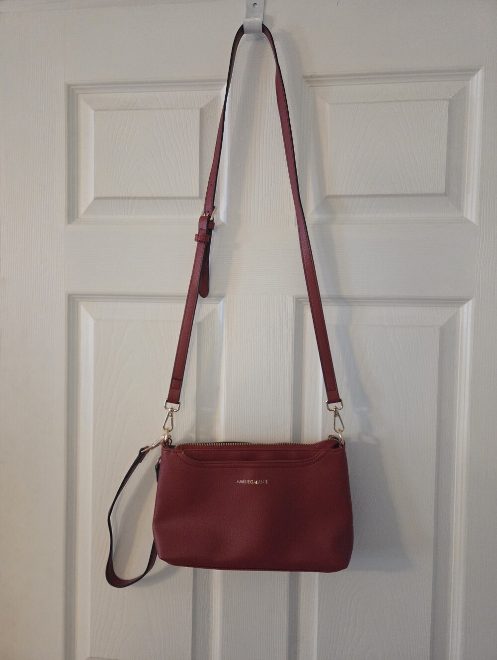 Red Pebbled Leather Crossbody
